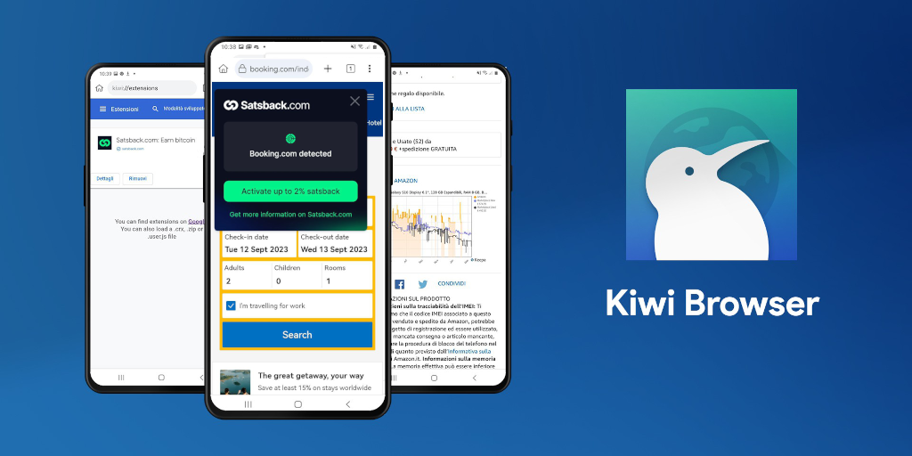 Earning Bitcoin Rewards on Mobile: Kiwi Browser's Chrome Extensions Make Satsback Easy on Android
